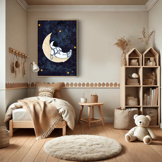 Affiche "L'astronaute endormi sur la lune"