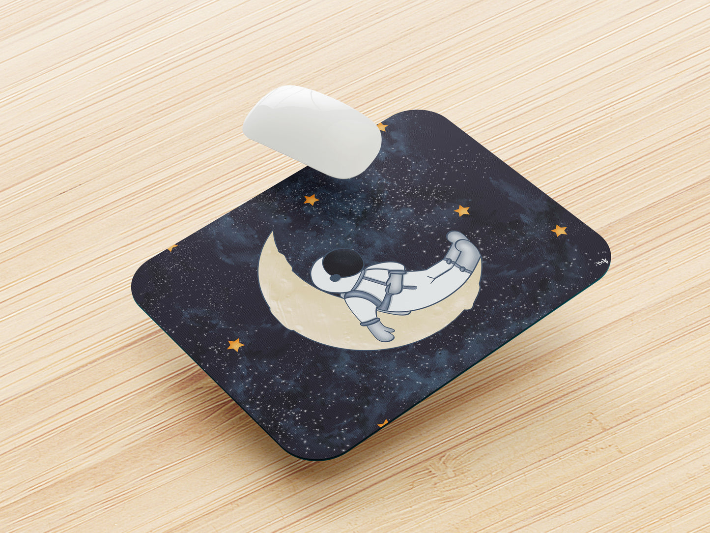 Tapis de souris "L'astronaute endormi sur la lune"