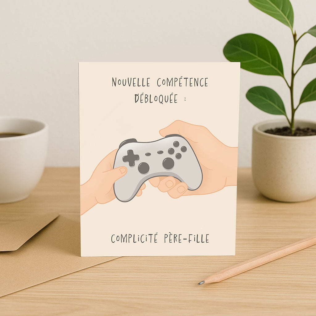 Carte "Papa Gamer"